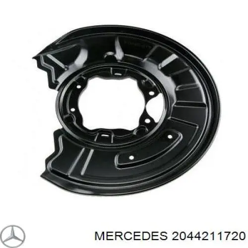 2044211720 Mercedes chapa protectora contra salpicaduras, disco de freno trasero izquierdo