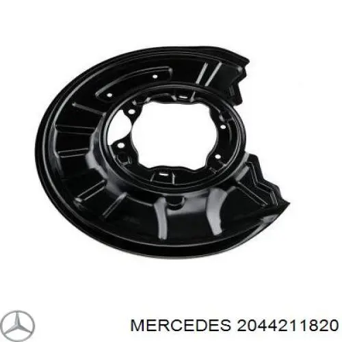 2044211820 Mercedes chapa protectora contra salpicaduras, disco de freno trasero derecho