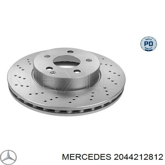 2044212812 Mercedes disco de freno delantero