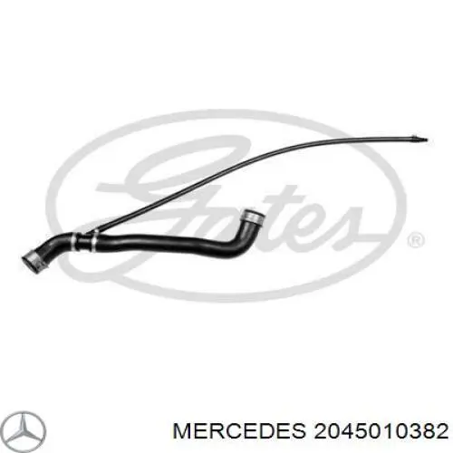 2045010382 Mercedes tubería de radiador arriba