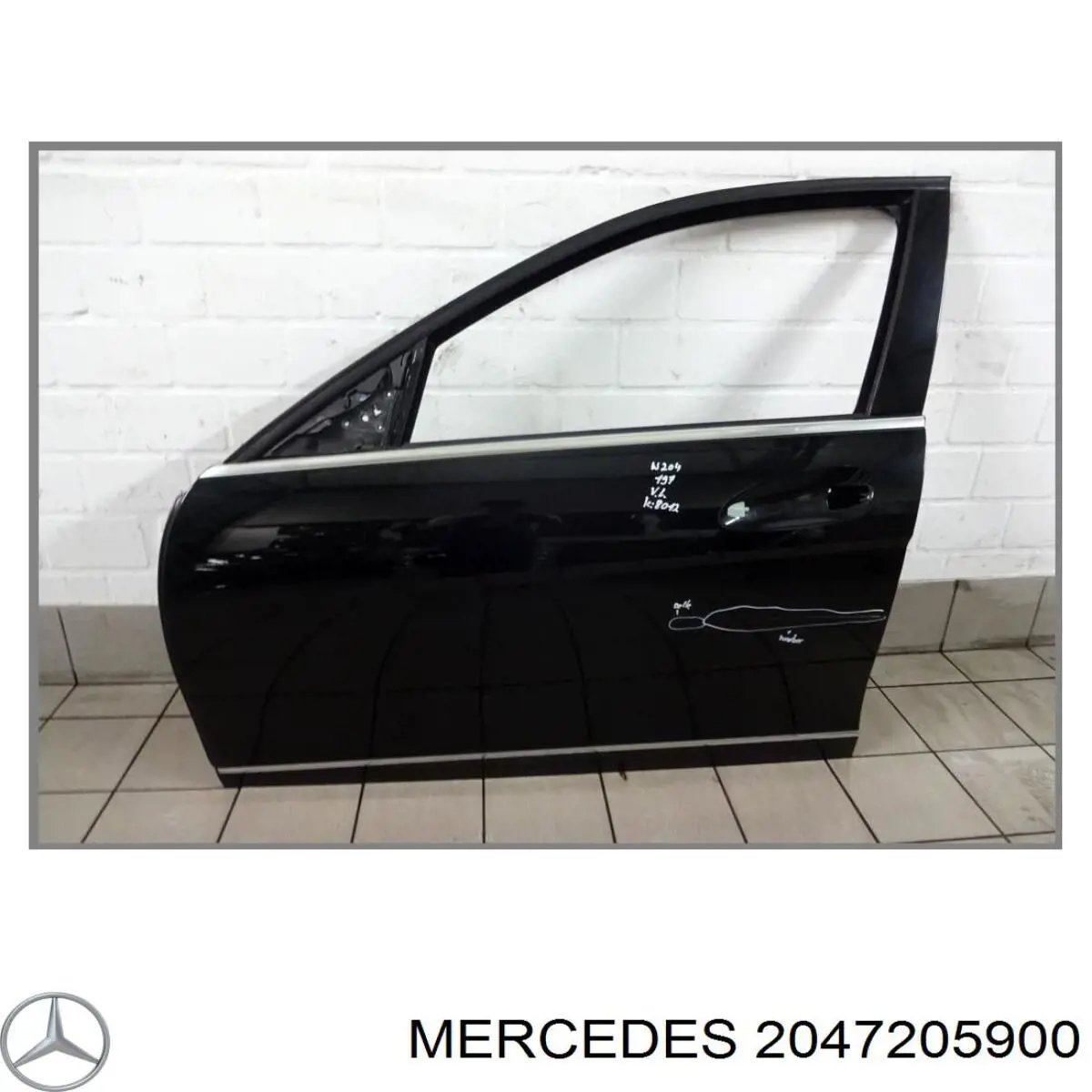 Puerta de coche, delantera, izquierda Mercedes C (W204)