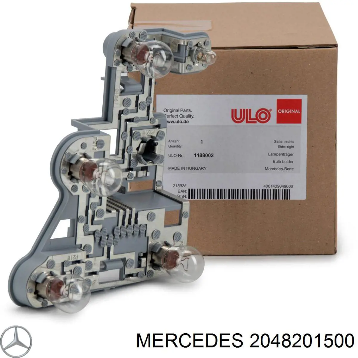 Placa de contacto de luz trasera A2048200177 Mercedes