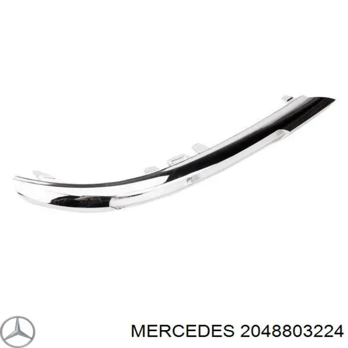 2048803224 Mercedes rejilla del parachoques delantera izquierda