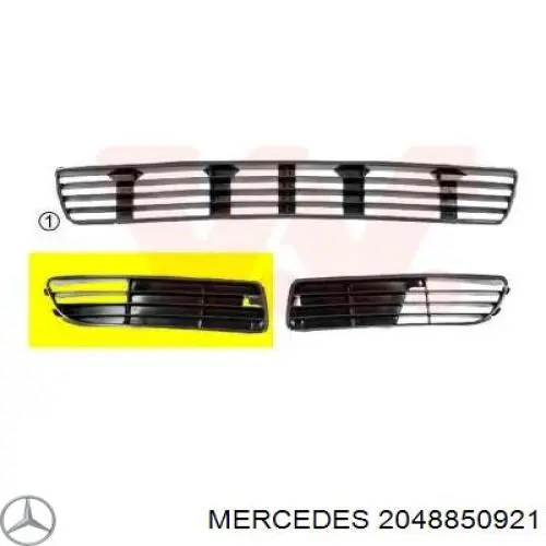 2048850921 Mercedes moldura de parachoques trasero izquierdo