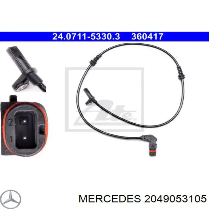 2049053105 Mercedes sensor abs delantero