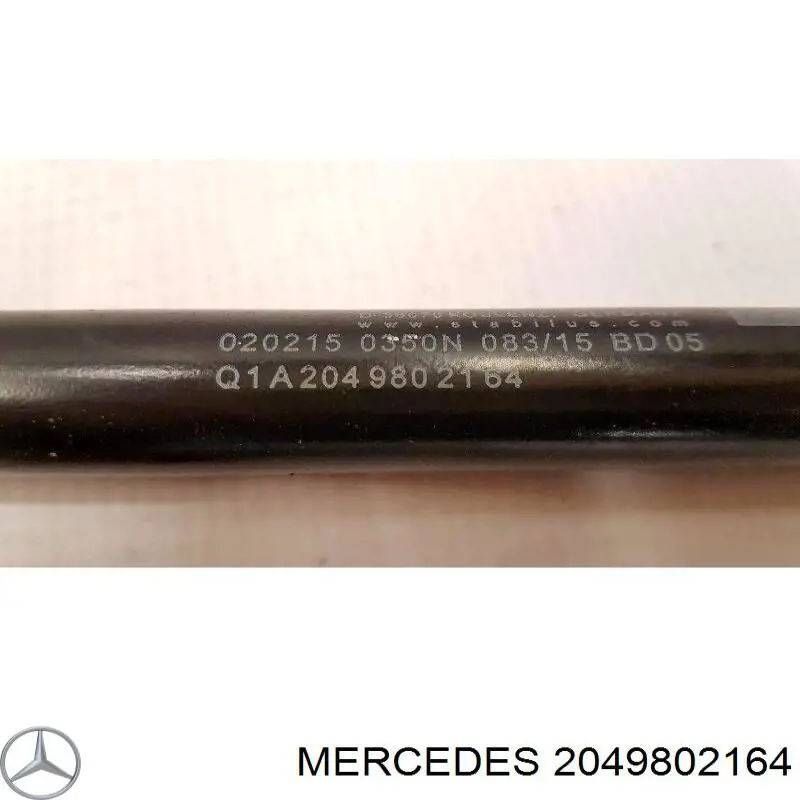 2049802164 Mercedes muelle neumático, capó de motor izquierdo