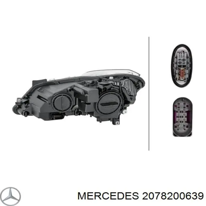 Faro derecho Mercedes A2078200639 precio, desde 123,00 EUR