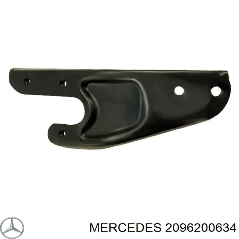 2096200634 Mercedes soporte de radiador derecha (panel de montaje para foco)