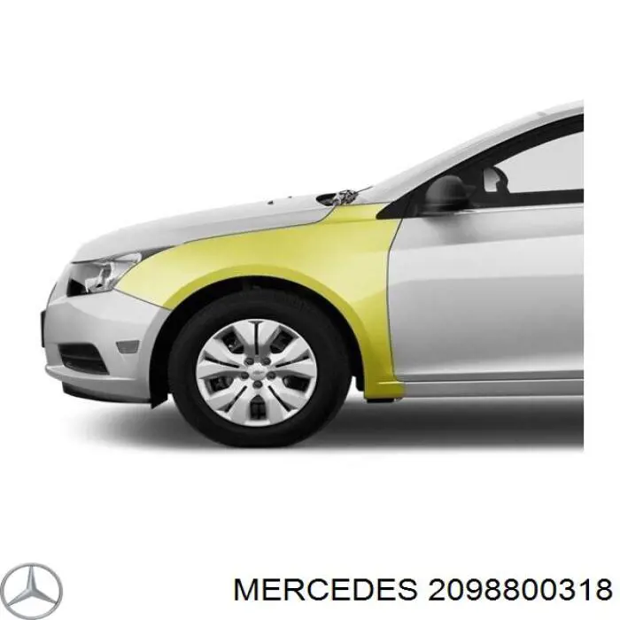 2098800318 Mercedes guardabarros delantero izquierdo