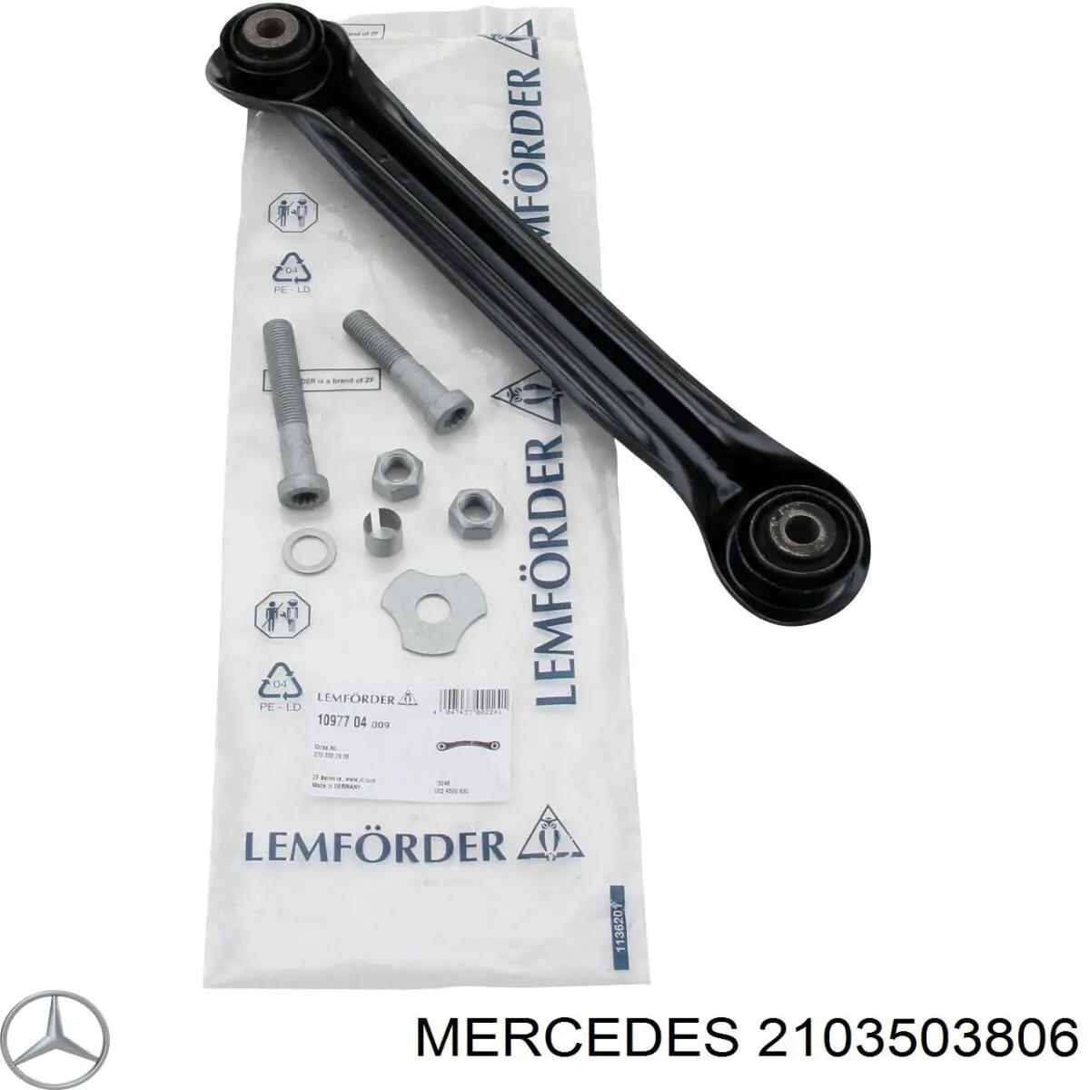 2103503806 Mercedes Brazo longitudinal inferior trasero izquierdo/derecho