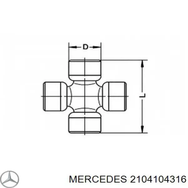 A2104104316 Mercedes árbol cardán, eje delantero