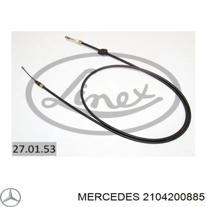 2104201885 Mercedes cable de freno de mano delantero