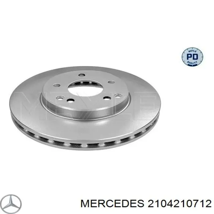 2104210712 Mercedes disco de freno delantero