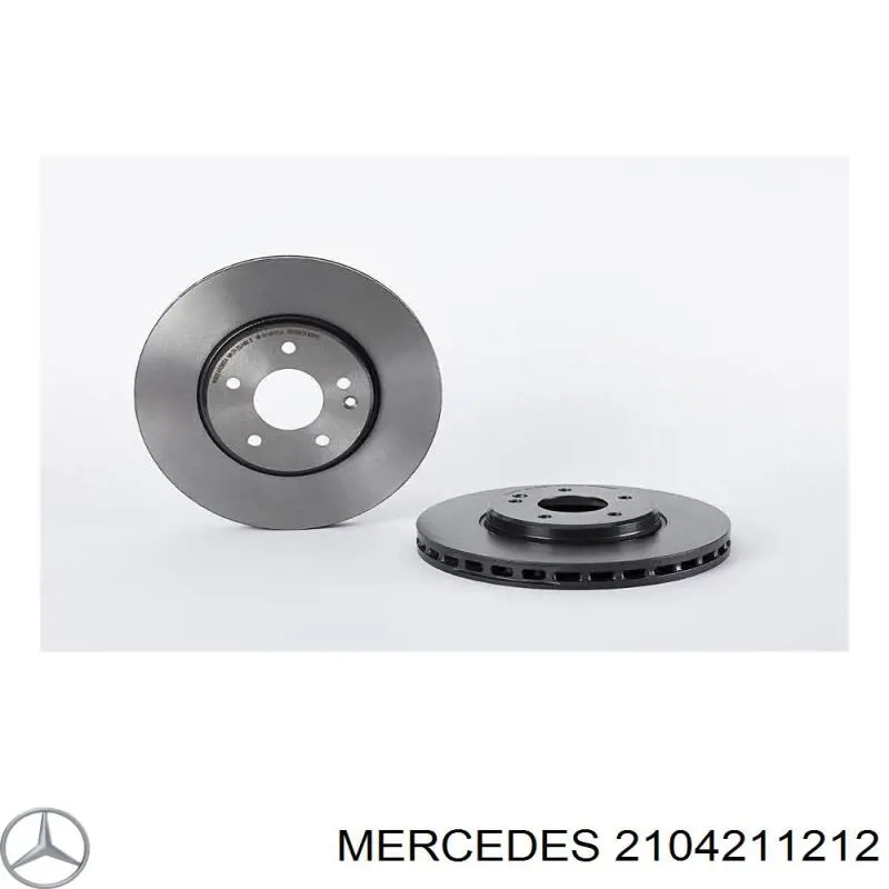 Disco de freno delantero Mercedes 2104211212