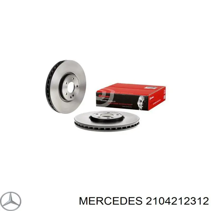 2104212312 Mercedes disco de freno delantero