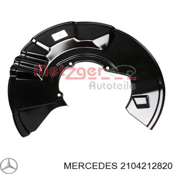 2104212820 Mercedes chapa protectora contra salpicaduras, disco de freno delantero derecho