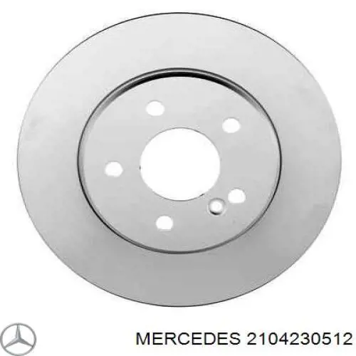 2104230512 Mercedes disco de freno trasero