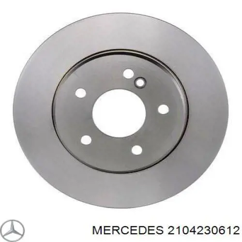 2104230612 Mercedes disco de freno trasero