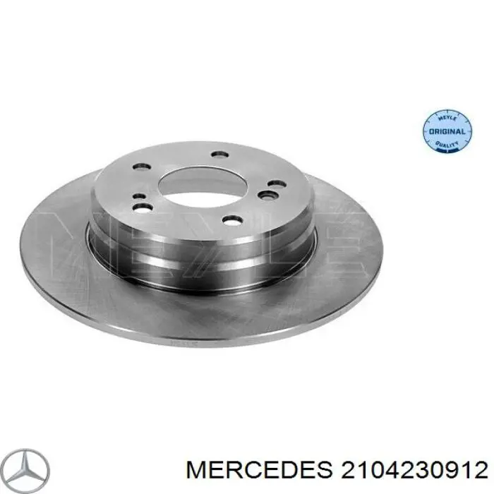 2104230912 Mercedes disco de freno trasero