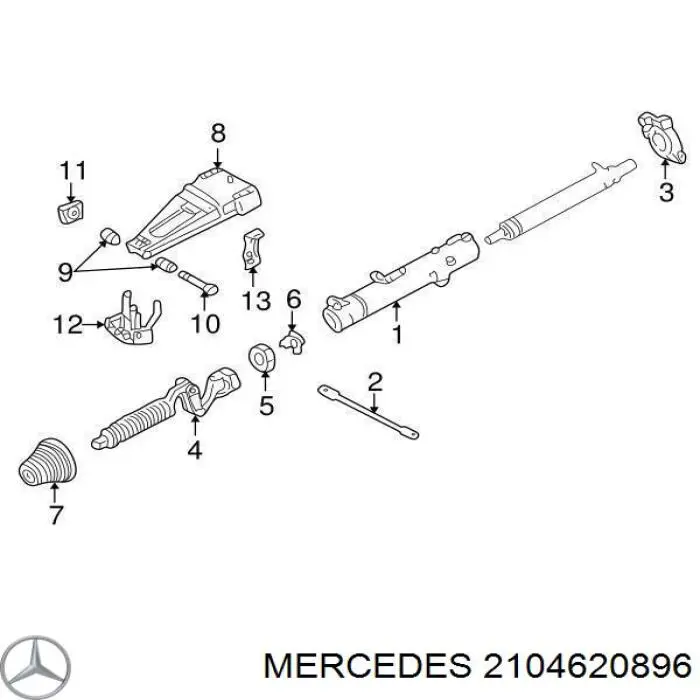 2104620896 Mercedes bota de direccion
