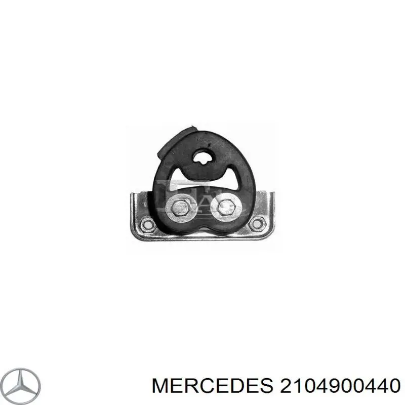 2104900440 Mercedes soporte, silenciador