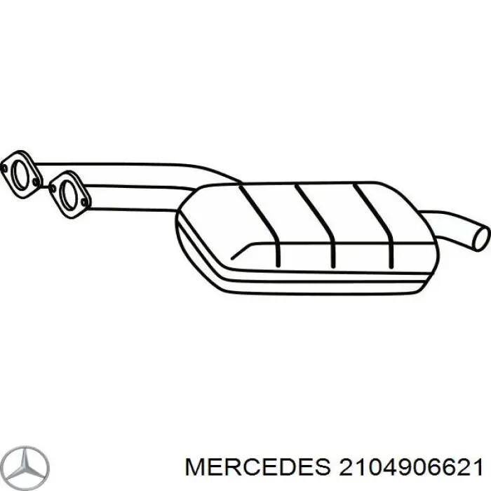 2104904521 Mercedes silenciador posterior
