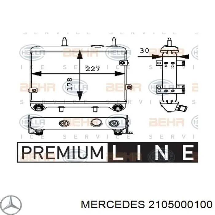 2105000100 Mercedes radiador de aceite