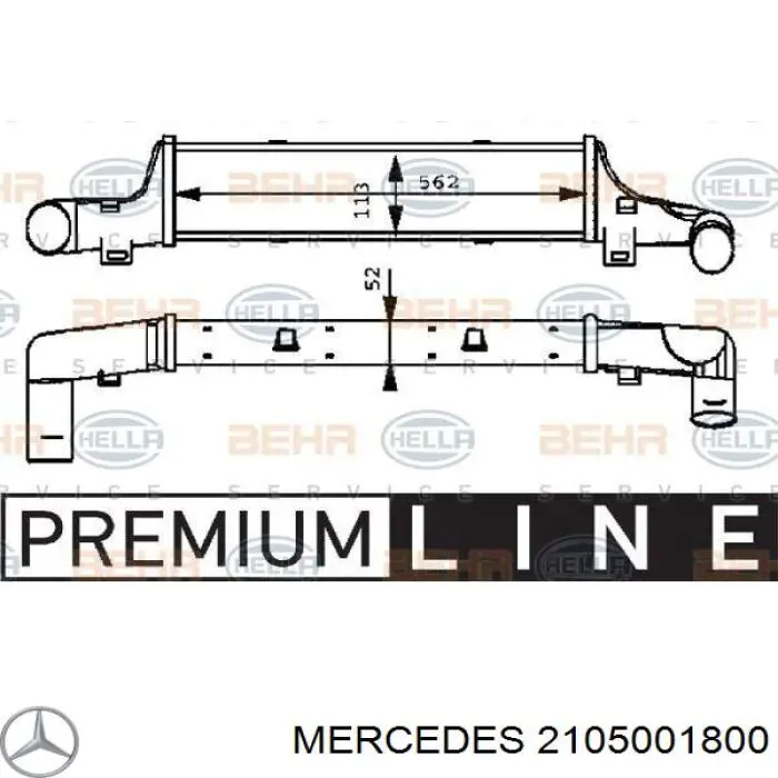 2105001800 Mercedes intercooler