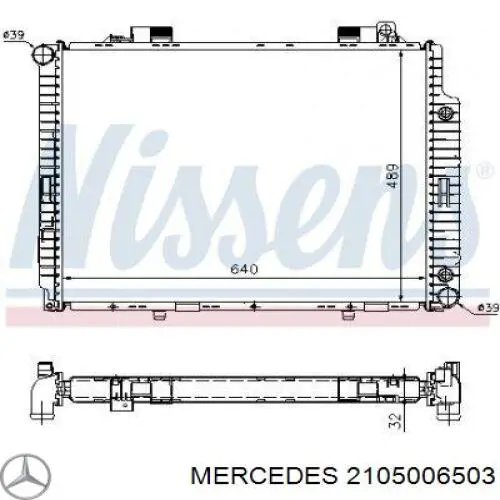 Água radiador Mercedes 2105006503 precio, desde 194,27 EUR