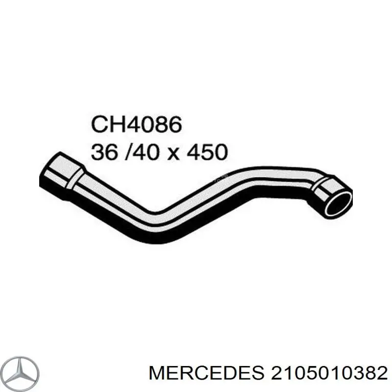 2105010382 Mercedes manguera refrigerante para radiador inferiora