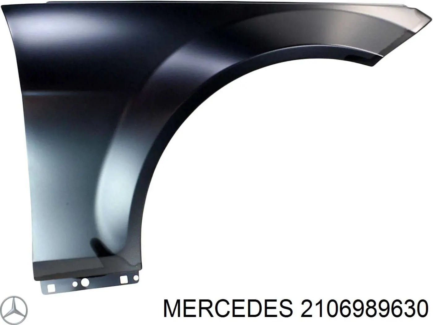 2106989630 Mercedes guardabarros interior, aleta delantera, derecho