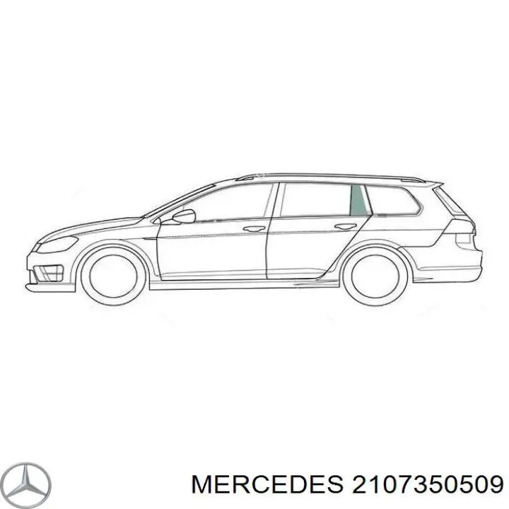 2107350509 Mercedes ventanilla lateral de la puerta trasera izquierda