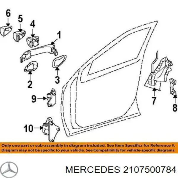 Comprar A2027500084 Mercedes Pieza de cierre de la cerradura del portón trasero