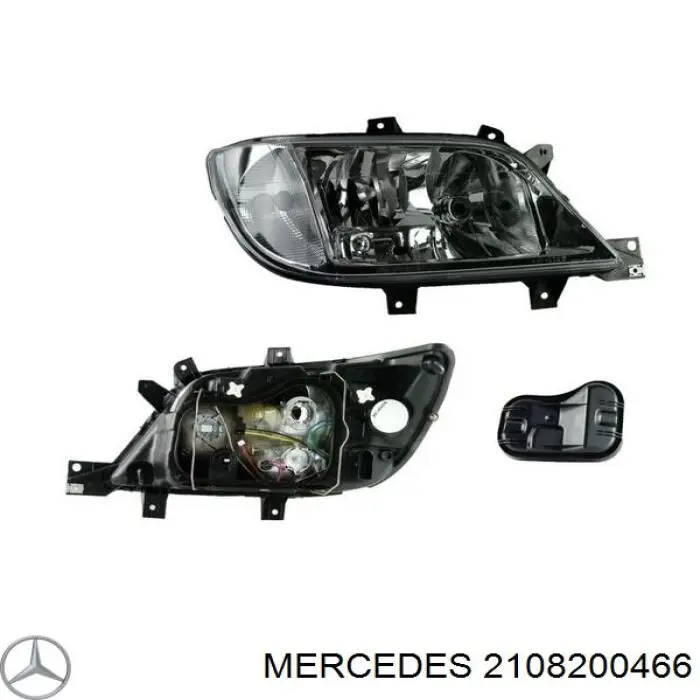 2108200466 Mercedes cristal de faro derecho