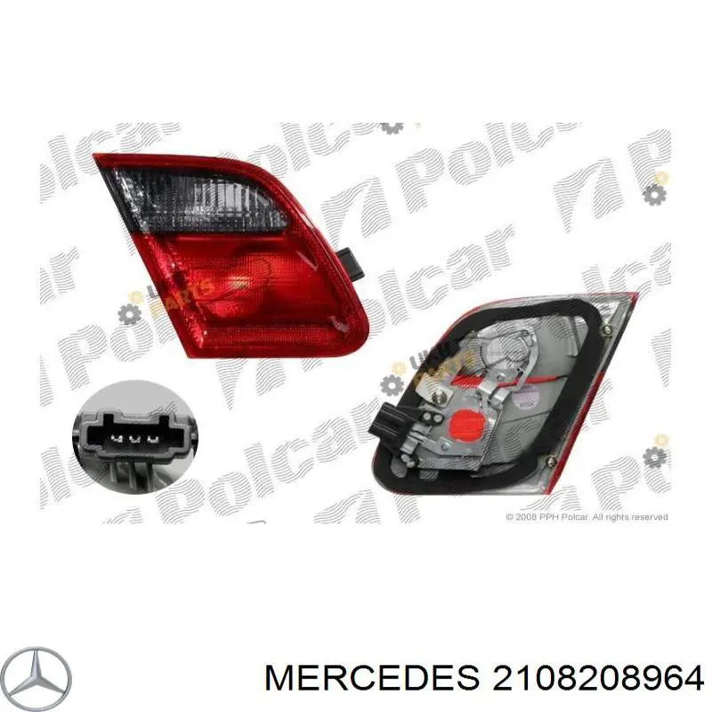 2108208964 Mercedes piloto posterior interior izquierdo