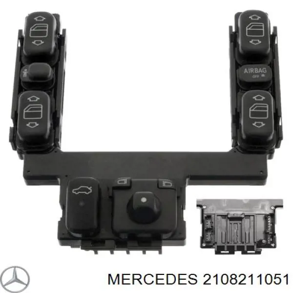 2108211051 Mercedes unidad de control elevalunas consola central