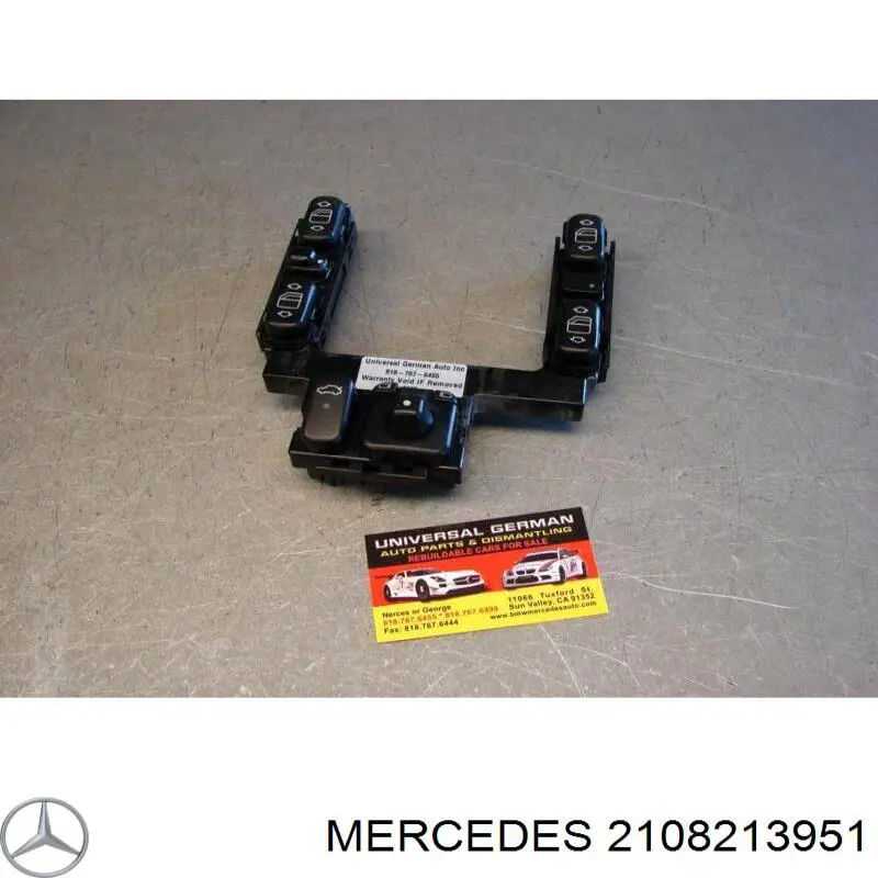 2108213951 Mercedes unidad de control elevalunas consola central