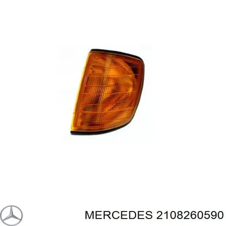 2108260590 Mercedes cristal de faro antiniebla izquierdo