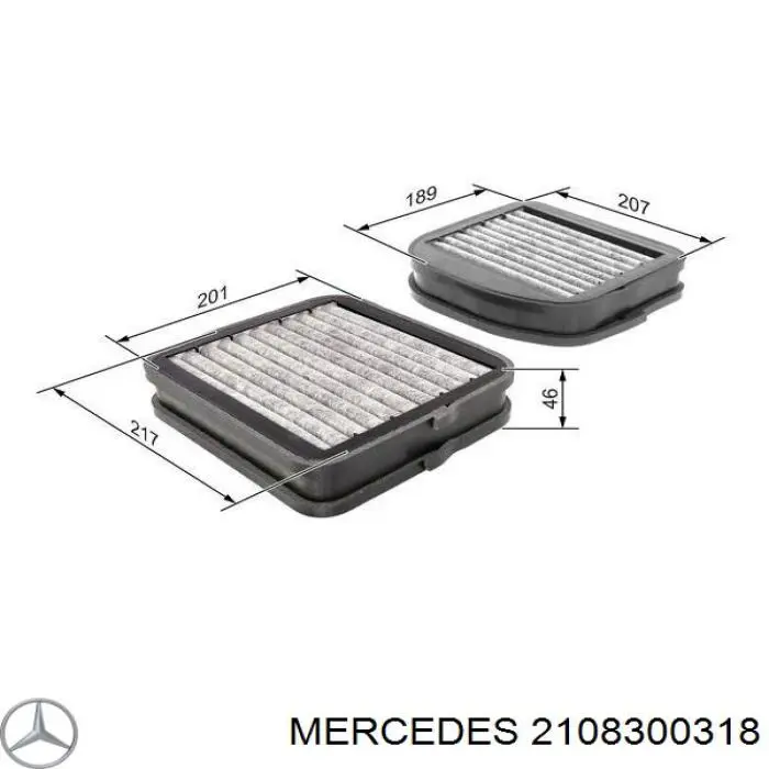 2108300318 Mercedes filtro de habitáculo