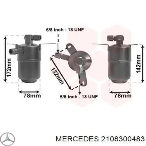 2108300483 Mercedes filtro deshidratador