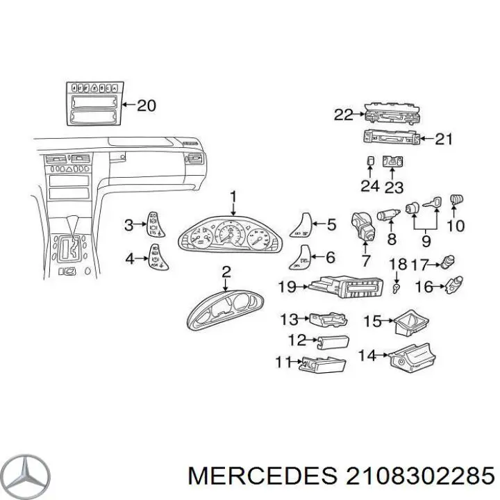 A210830328580 Mercedes unidad de control, calefacción/ventilacion
