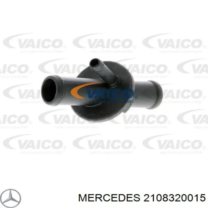2108320015 Mercedes colocación de mangueras de la estufa en el escudo del motor