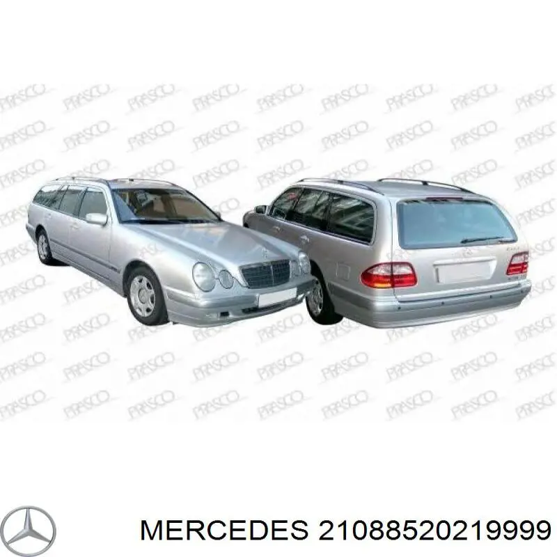 21088520219999 Mercedes listón embellecedor/protector, parachoques delantero derecho