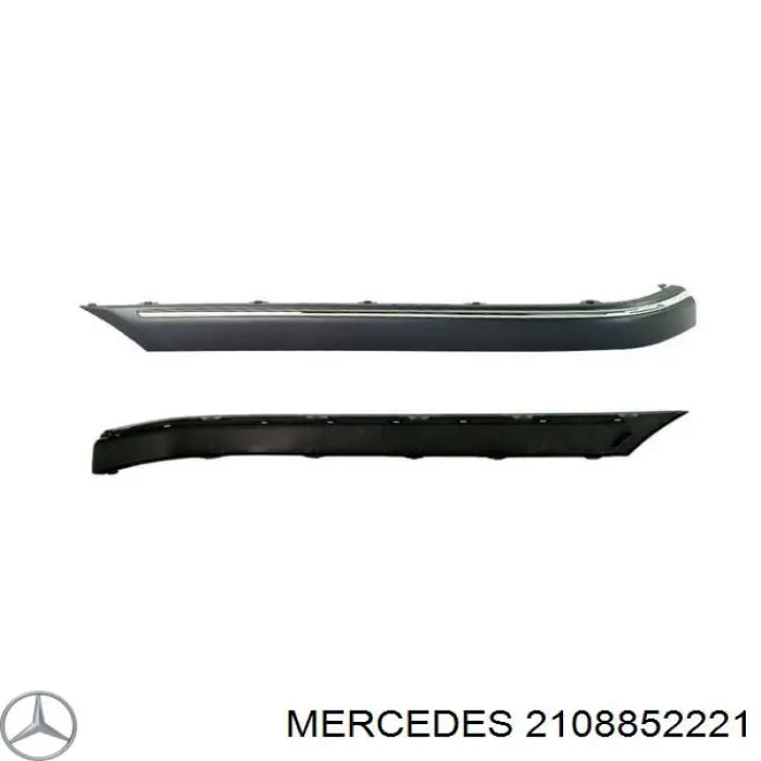 2108852221 Mercedes listón embellecedor/protector, parachoques delantero derecho