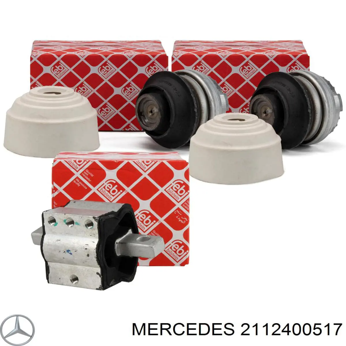 Soporte elástico, suspensión del motor, Izquierda / Derecha Mercedes 2112400517