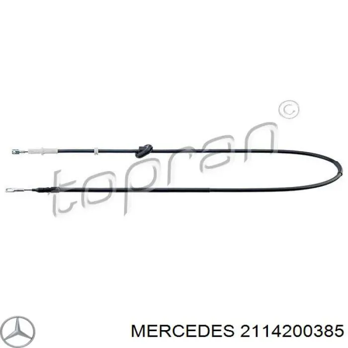 2114200385 Mercedes cable de freno de mano trasero derecho