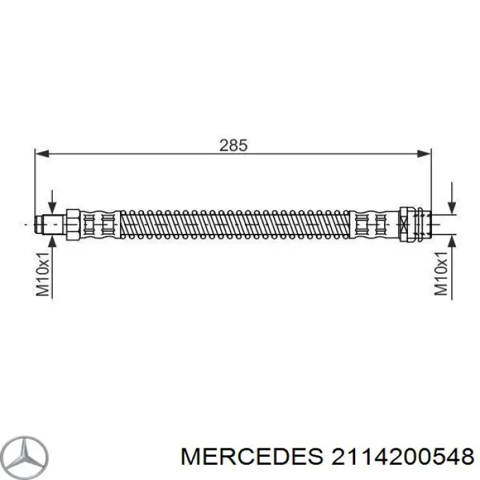2114200548 Mercedes latiguillo de freno trasero