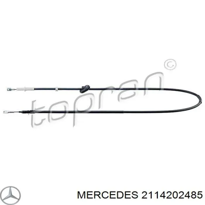 2114202485 Mercedes cable de freno de mano trasero derecho