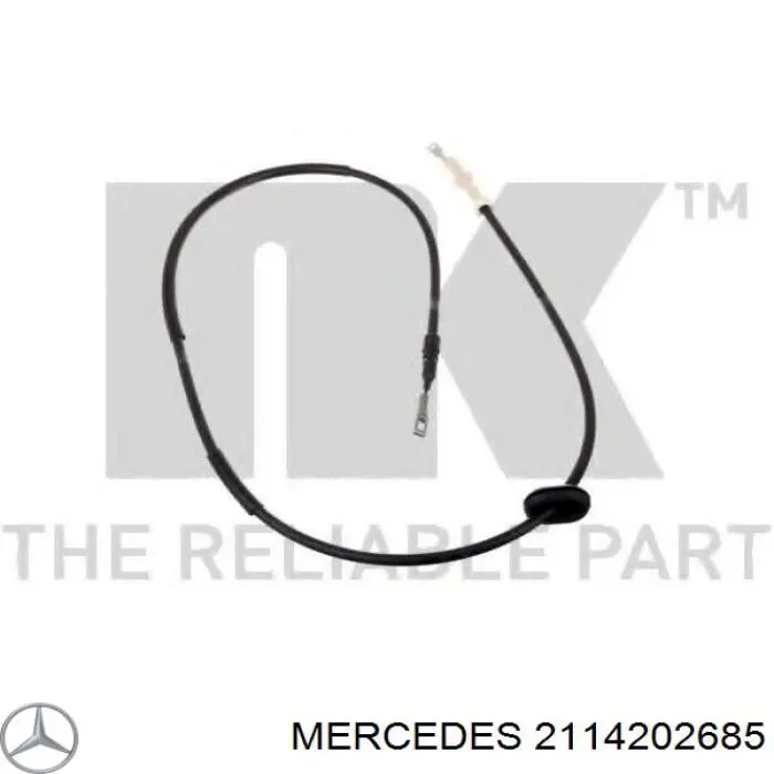 2114202685 Mercedes cable de freno de mano trasero derecho