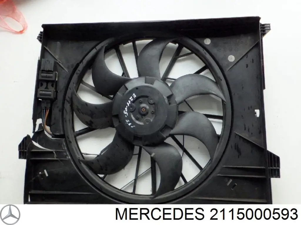 Difusor de radiador, ventilador de refrigeración, condensador del aire acondicionado, completo con motor y rodete para Mercedes E (S211)